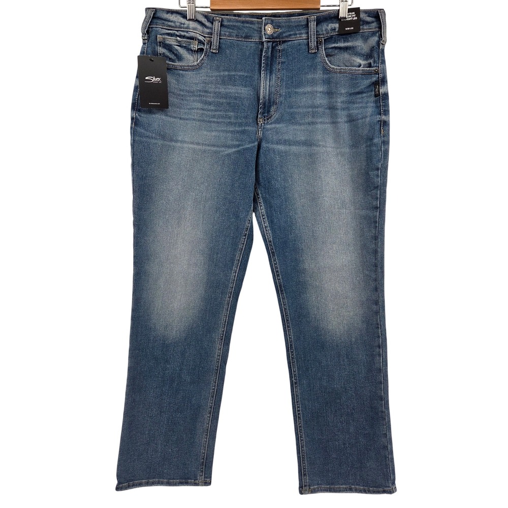 Silver Jeans Co Grayson‎ Straight Leg 38x32 Indigo Blue Max Flex Classic Fit